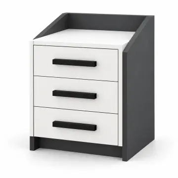Yamaç 60 Üç Çekmeceli Geniş Komodin