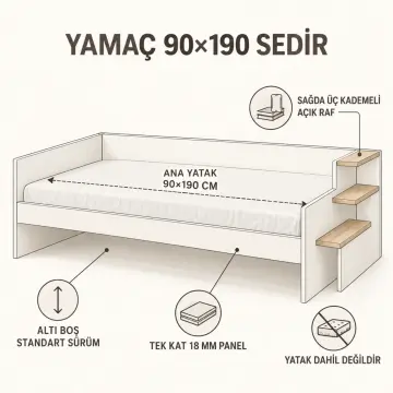 Yamaç 90x190 Sedir