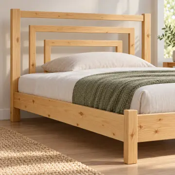 Navelya Doğal Ahşap Karyola