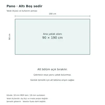 Pano 90x190 Sedir