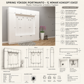 Spring Yüksek Portmanto