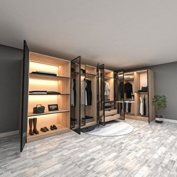 Efes Reflekte Camlı Gardrop