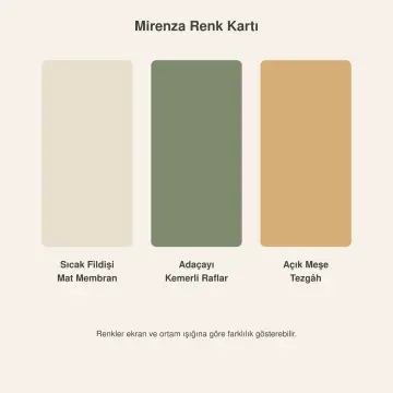 Mirenza 150 cm Çift Kemerli Yan Raflı Membran Kahve Köşesi