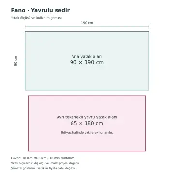 Pano 90x190 Yavrulu Sedir