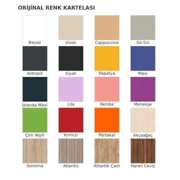 Tarenis 260 Tek Kişilik Kademeli Kitaplıklı Gardıroplu Çalışma Masası