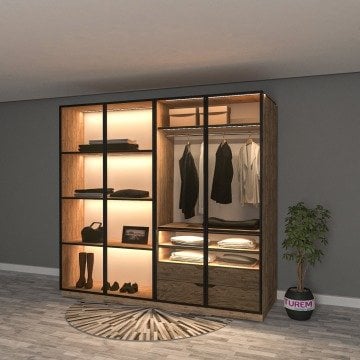 Lagina Reflekte Camlı Gardırop