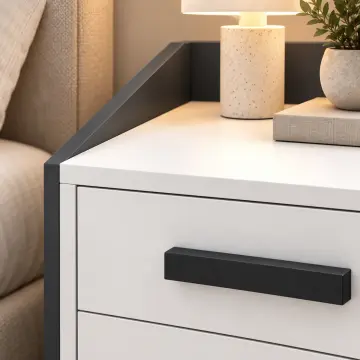 Yamaç 70 İki Çekmeceli Raflı Komodin