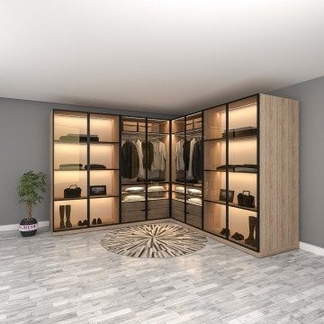 Vega Reflekte Camlı Gardırop