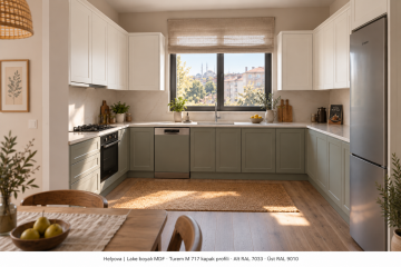 Helyova Lake U Mutfak Dolabı – RAL 7033 / 9010