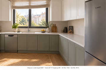 Helyova Lake U Mutfak Dolabı – RAL 7033 / 9010
