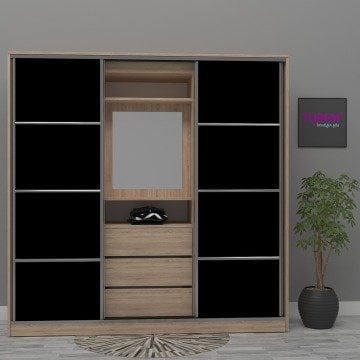 Black Wood Gardırop