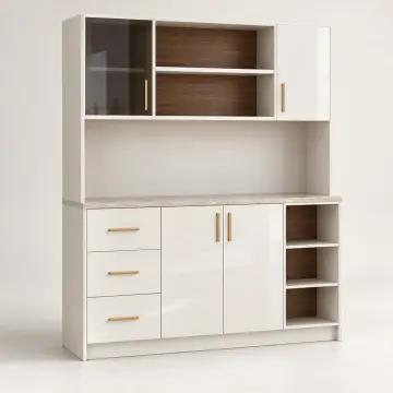 Avenlora 160 cm Köprü Raflı Reflekte Camlı High Gloss Kahve Köşesi