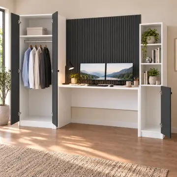 Feris 260 Geniş Masalı Gardıroplu Çalışma Alanı