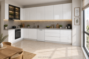 Jasmera AGT High Gloss Sol L Mutfak Dolabı – 601 Beyaz