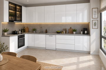 Jasmera AGT High Gloss Sol L Mutfak Dolabı – 601 Beyaz