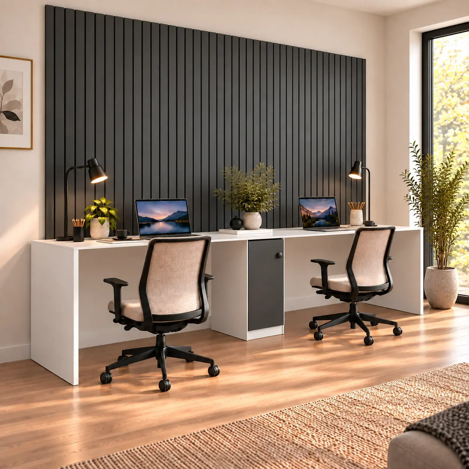Neris 280 Orta Dolaplı İkili Çalışma Masası