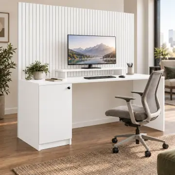 Alven 180 Monitör Raflı Çalışma Masası