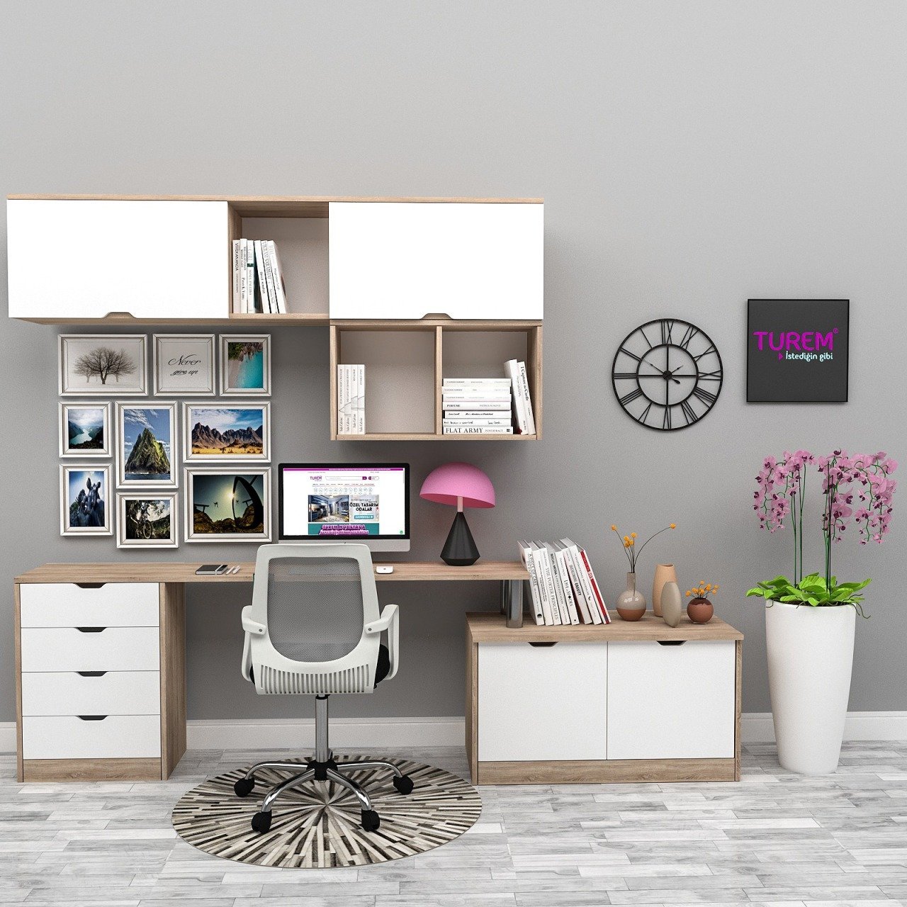 Vario Raflı Çalışma Masası