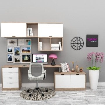 Vario Raflı Çalışma Masası