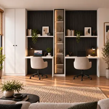 Lerova 360 Bronz Reflekte Cam Kitaplıklı İki Kişilik Gardıroplu Çalışma Masası