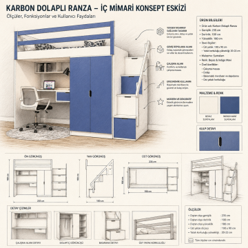 Karbon Dolaplı Ranza