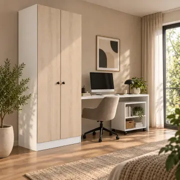 Miresta 240 Hareketli Kitaplıklı Gardıroplu Çalışma Masası