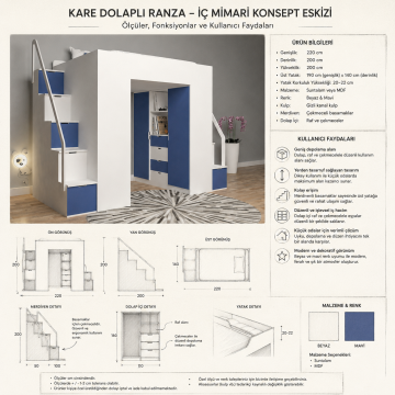 Kare Dolaplı Ranza