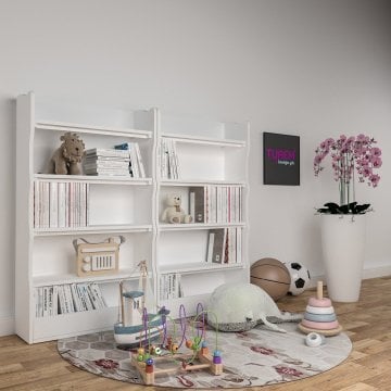 Montessori Krem Kitaplık