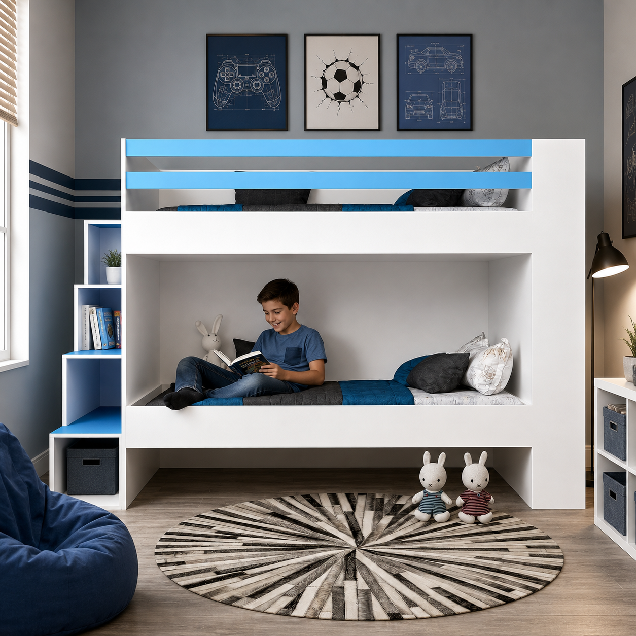 Blue Raflı Ranza