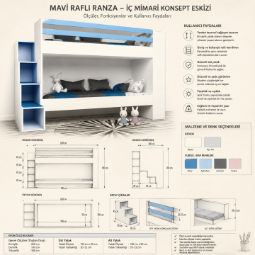 Blue Raflı Ranza