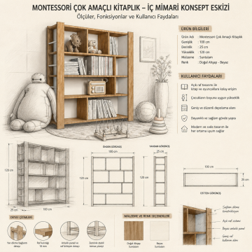 Montessori Çok Amaçlı Kitaplık