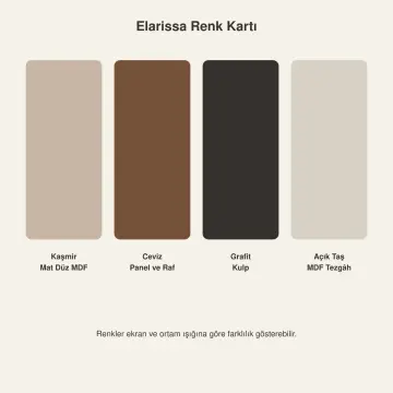 Elarissa 150 cm İki Yüzer Raflı Düz MDF Kahve Köşesi