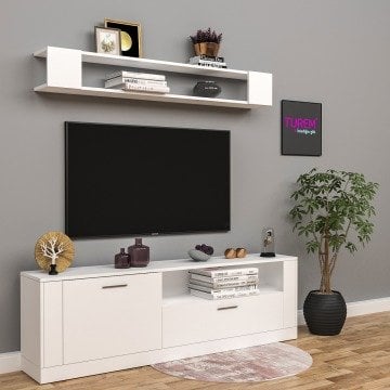 Banu Üstü Raflı Tv Ünitesi