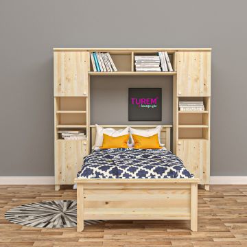 Perla Doğal Ahşap Yatak Üstü Gardrop