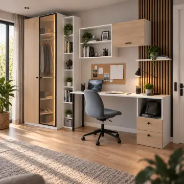 Talviora D290 Bronz Reflekte Camlı Çanta Gözlü Gardıroplu Genç Çalışma Alanı