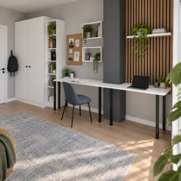 Neralyon K330 Kolon Çevresine Uyumlu Gardıroplu Genç Çalışma Alanı