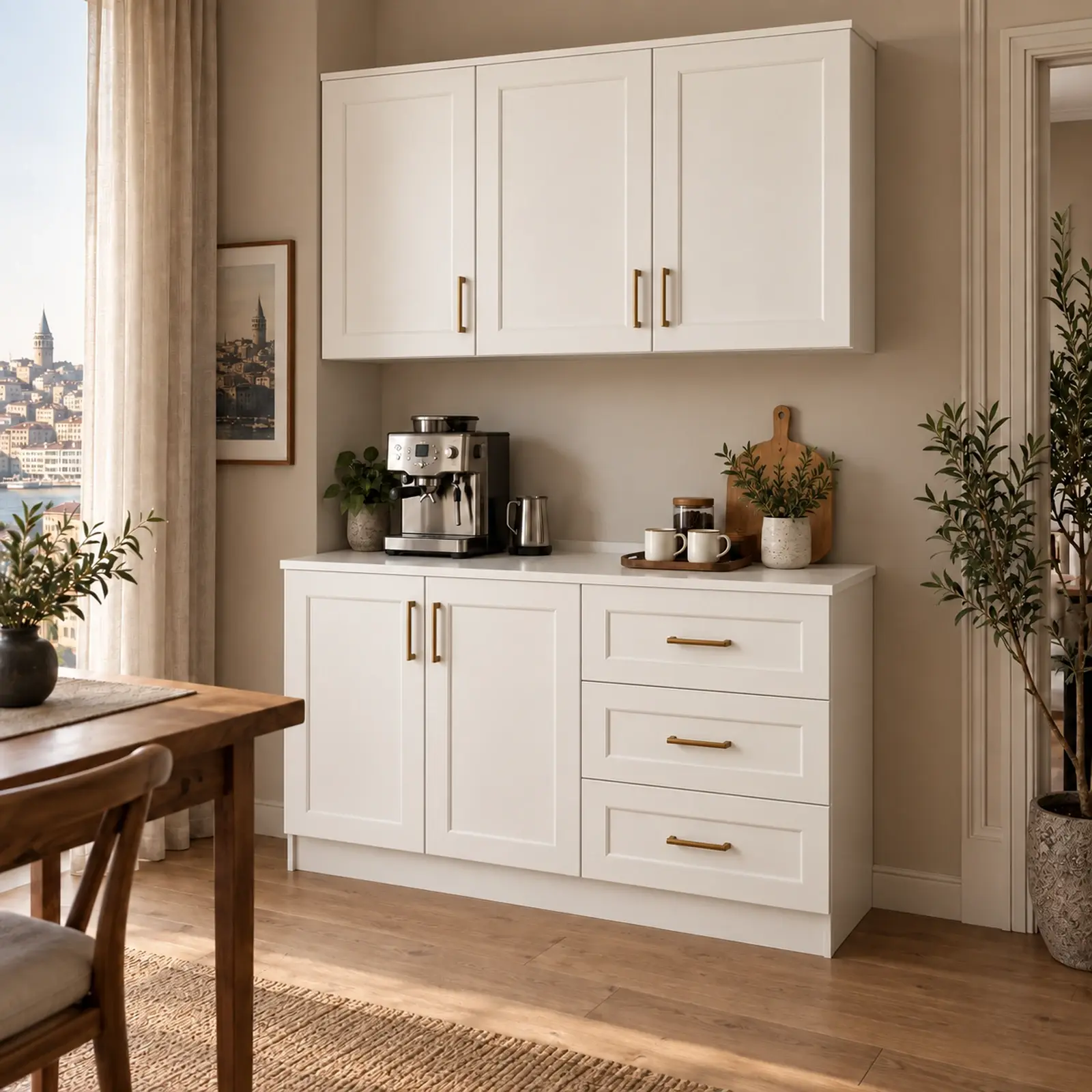 Demliva 120 cm Membran Kapaklı Kahve Köşesi
