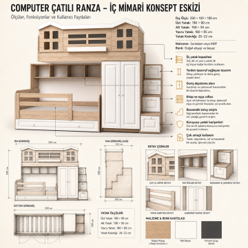 Computer Çatılı Ranza