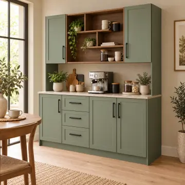 Seravina 160 cm Merdiven Raflı Membran Kahve Köşesi