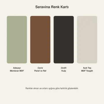 Seravina 160 cm Merdiven Raflı Membran Kahve Köşesi