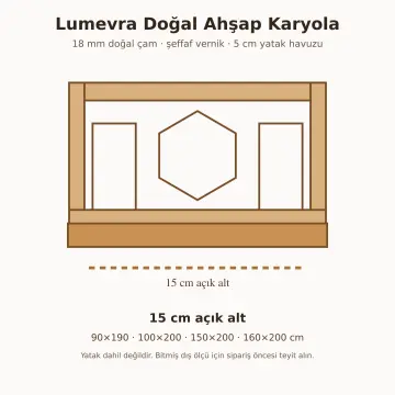 Lumevra Doğal Ahşap Karyola