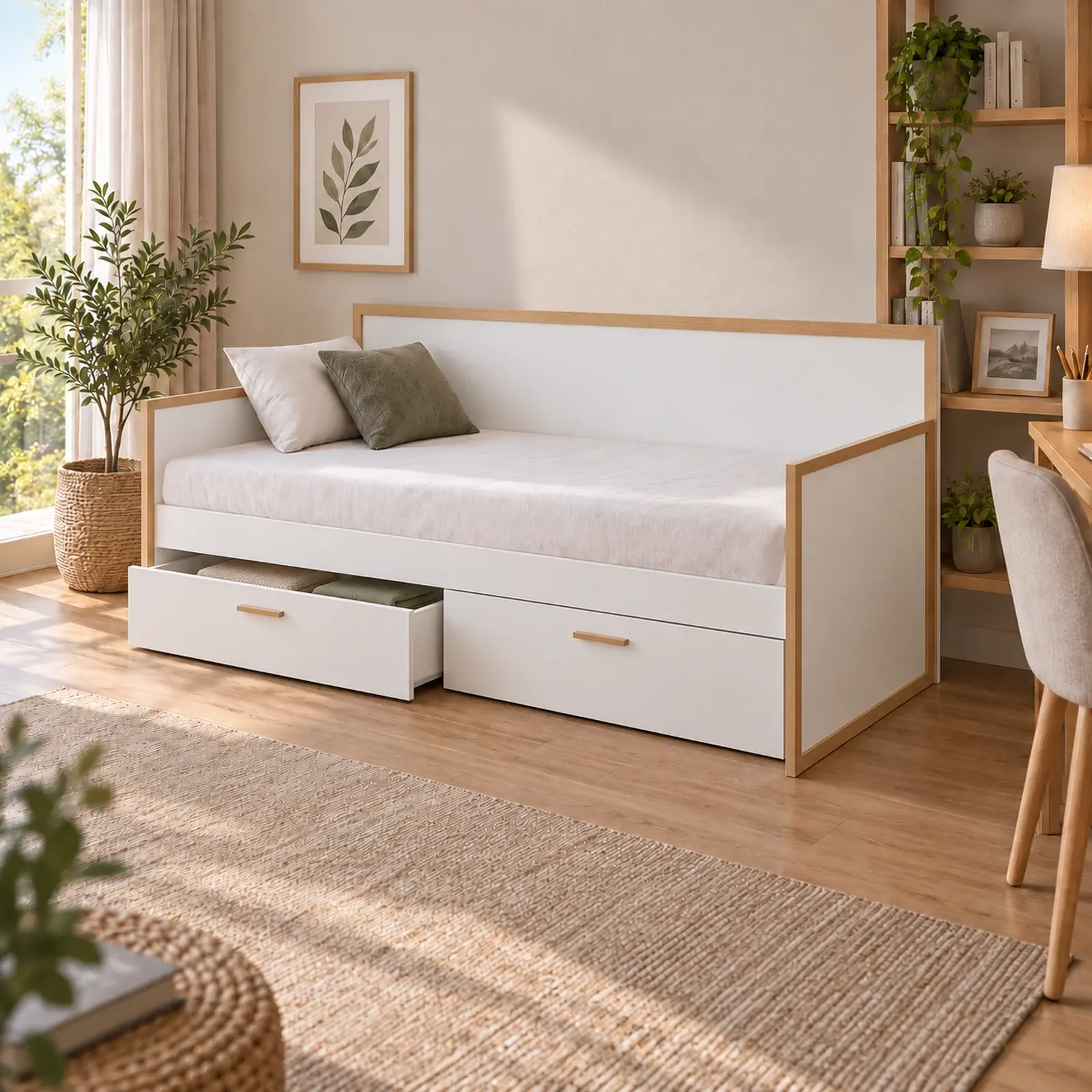 Çerçeve 90x190 Çekmeceli Sedir