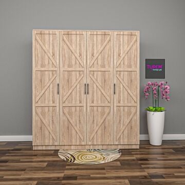 Şebboy 4 Kapılı Gardrop