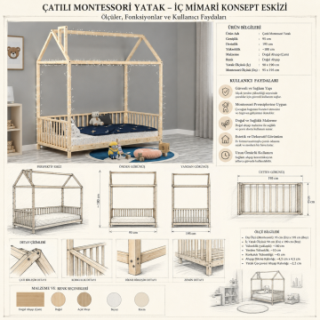 Çatılı Montessori Yatak