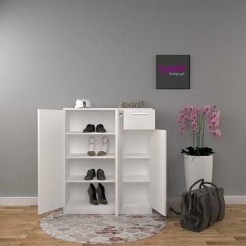 Açelya 4 Raflı 1 Çekmeceli Ayakkabılık