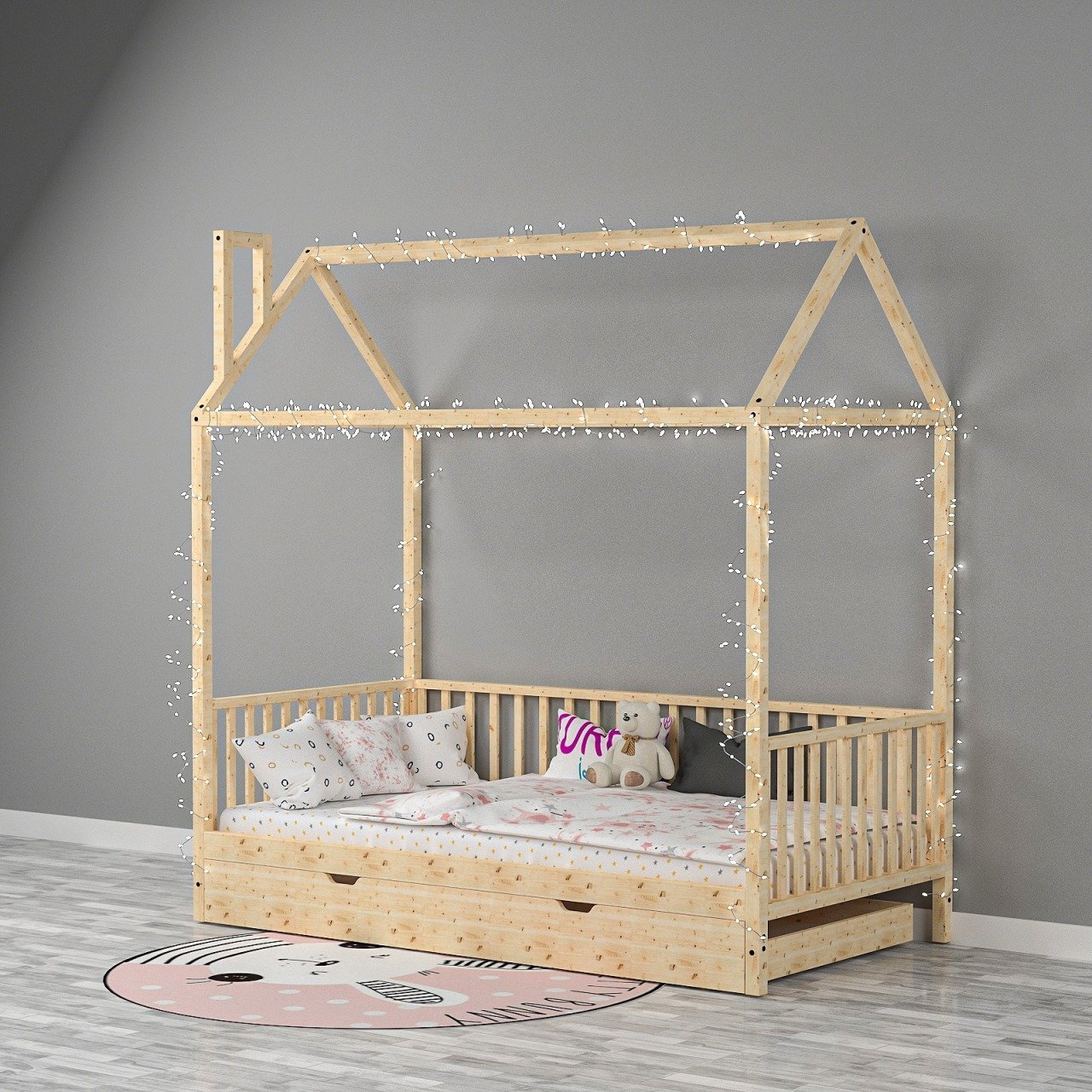 Çatılı Yavrulu Montessori Yatak