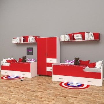 Pinky Dolaplı 2'li Karyola