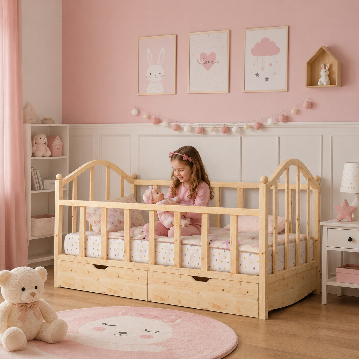 İskelet Çekmeceli Montessori Yatak