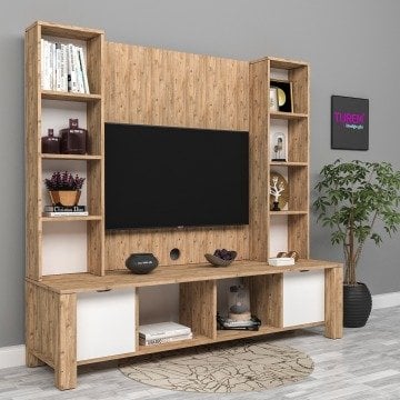 Doğal Ahşap Tv Ünitesi
