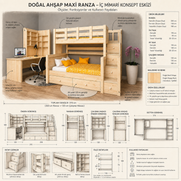 Doğal Ahşap Maxi Ranza
